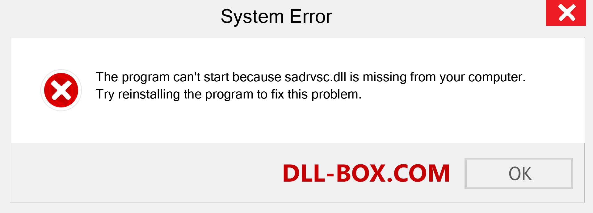  sadrvsc.dll file is missing?. Download for Windows 7, 8, 10 - Fix  sadrvsc dll Missing Error on Windows, photos, images